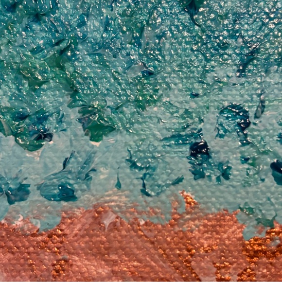 🌺Abstract Canvas Art in Blue & Green-Set of 3 🌺 - Picture 10 of 10